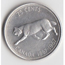 CANADA 25 Cents 1967 Lince AG Conf. Centennial Spl